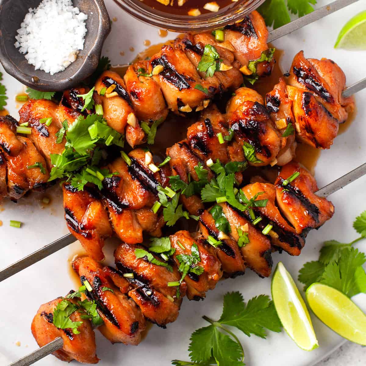 Nigerian spicy chicken skewers